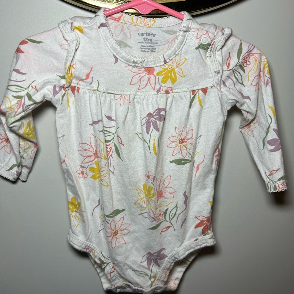 6 for $10 Carter's Floral Print Baby Bodysuit